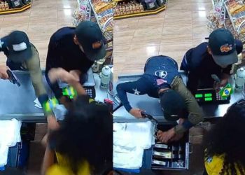 O crime foi registrado por câmeras e aconteceu na noite desta quinta-feira (24). Foto: Reprodução