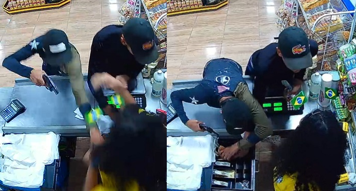 O crime foi registrado por câmeras e aconteceu na noite desta quinta-feira (24). Foto: Reprodução