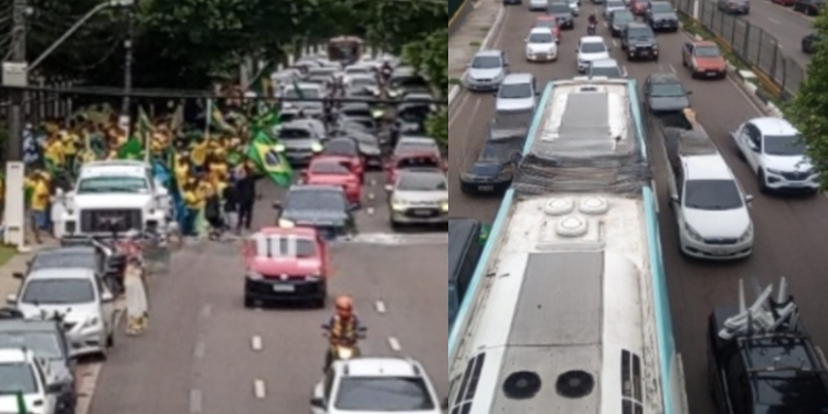O trânsito ficou lento e o IMMU está orientando os motoristas. Foto: Reprodução/IMMU