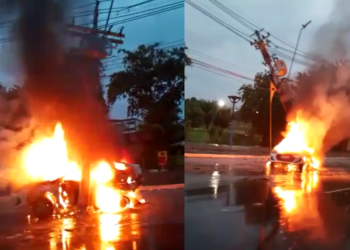 O acidente ocorreu nas primeiras horas da manhã. Foto: Reprodução
