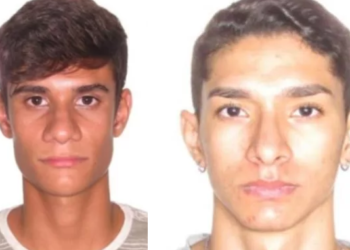 Felipe (da esquerda) atirou na cabeça do colega (direita) de farda, que morreu na hora. Foto: Reprodução