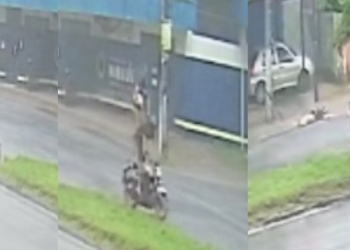 O acidente ocorreu na tarde desta segunda-feira (26). Foto: Reprodução