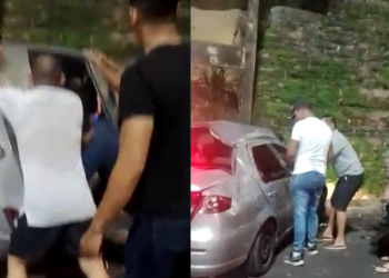 O acidente ocorreu na noite desta sexta-feira (9). Foto: Reprodução