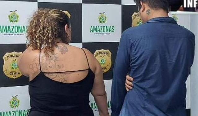 O casal foi levado ao 1º DIP por roubo majorado. Foto: Reprodução