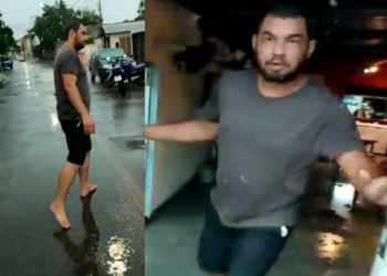 A situação aconteceu durante a chuva desta tarde. Foto: Reprodução