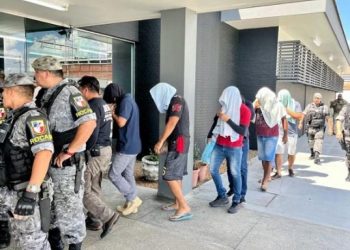 Os 12 policiais permanecem presos no batalhão da Rocam. Foto: Reprodução