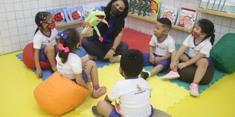O período para confirmação das matrículas dos estudantes nas creches será entre segunda-feira, 30/1, até a quinta-feira, 2/2. Foto:  Eliton Santos / Semed