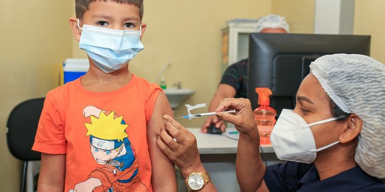 Apenas a vacinação de 6 meses a menores de 5 anos, que recebem a Pfizer Baby (tampa cor de vinho), a vacinação segue normalmente. Foto: Antônio Pereira - Semcom