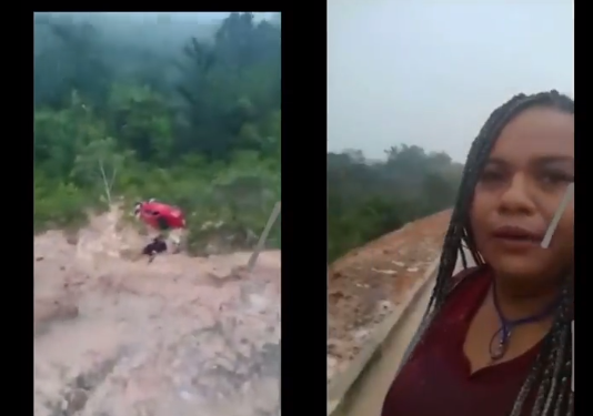 O acidente aconteceu durante forte chuva. Foto: Reprodução