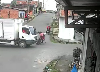 O acidente ocorreu nesta sexta-feira (20), no Grande Vitória, Zona Leste de Manaus. Foto: Reprodução
