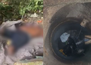 Alguns membros estavam próximo de um bueiro. Foto: Reprodução