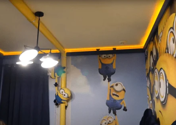 Por coincidência, um dos cômodos tem um quarto dos Minions. Foto: Reprodução