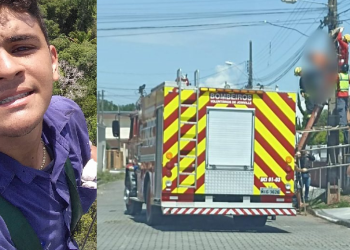 O acidente ocorreu em um poste de energia que a vítima fazia um serviço. Foto: Reprodução/Internet