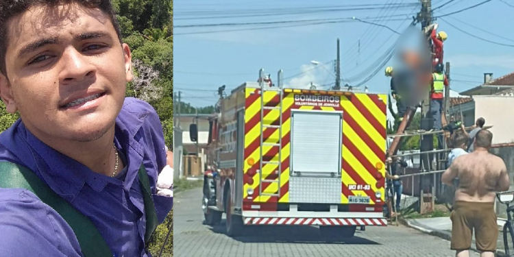 O acidente ocorreu em um poste de energia que a vítima fazia um serviço. Foto: Reprodução/Internet