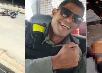 O crime ocorreu nesta sexta-feira (24) e câmeras de segurança flagraram o momento. Foto: Reprodução