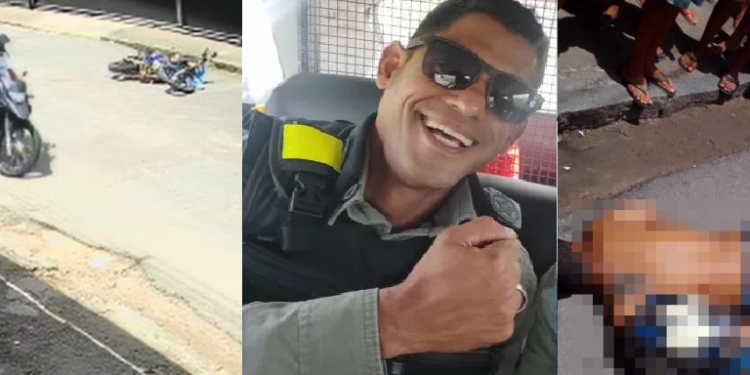 O crime ocorreu nesta sexta-feira (24) e câmeras de segurança flagraram o momento. Foto: Reprodução