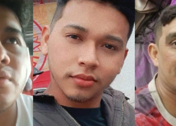 Mateus e Luan já foram liberados, mas Alexandro (terceiro da direita) continua internado. Foto: Reprodução