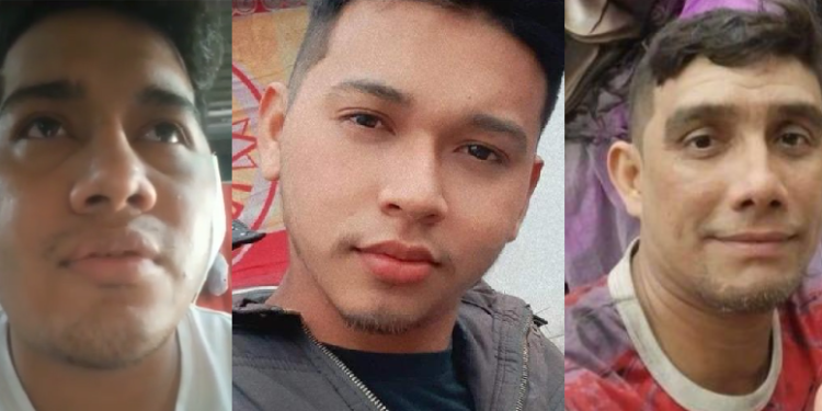 Mateus e Luan já foram liberados, mas Alexandro (terceiro da direita) continua internado. Foto: Reprodução