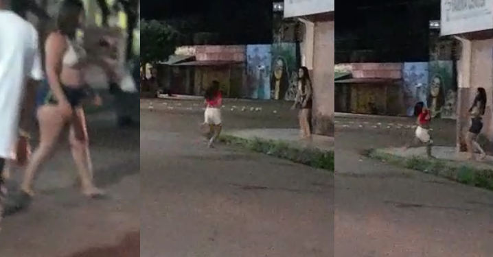 A confusão envolveu três jovens na saída de um bar. Foto: Reprodução