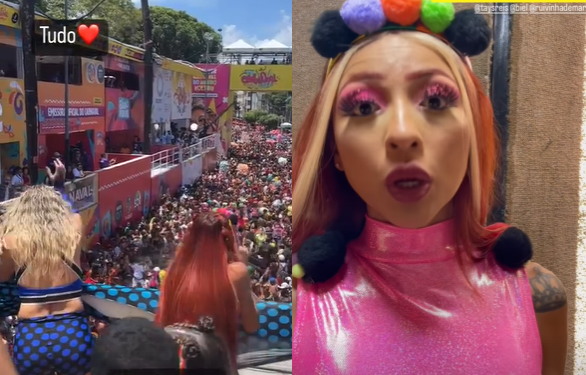 A amazonense está participando de vários eventos carnavalescos em Salvador. Foto: Reprodução