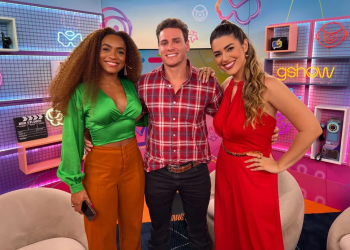 A entrevista foi conduzida por Vivian e Patrícia Ramos, tendo a amazonense como destaque. Foto: Reprodução/Gshow