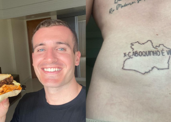 Simon contou que desde que chegou em Manaus come três X-Caboquinhos por dia. Foto: Reprodução/Instagram