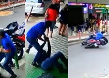 O crime ocorreu na frente de uma ótic do Grande Vitória, na Zona Leste de Manaus. Foto: Reprodução