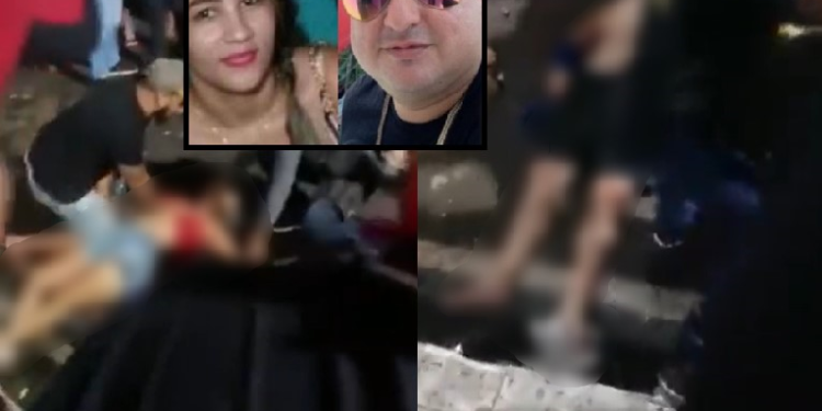 O casal morreu na hora e o suspeito do crime foi espancado. Foto: Reprodução