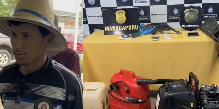 O crime ocorreu em Manacapuru, no meio do rio, na tarde de segunda-feira (6). Foto: Reprodução