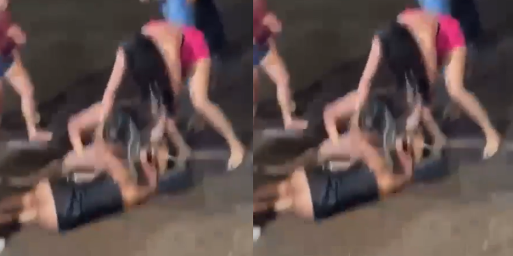 A briga aconteceu no meio da avenida Maceió. Foto: Reprodução