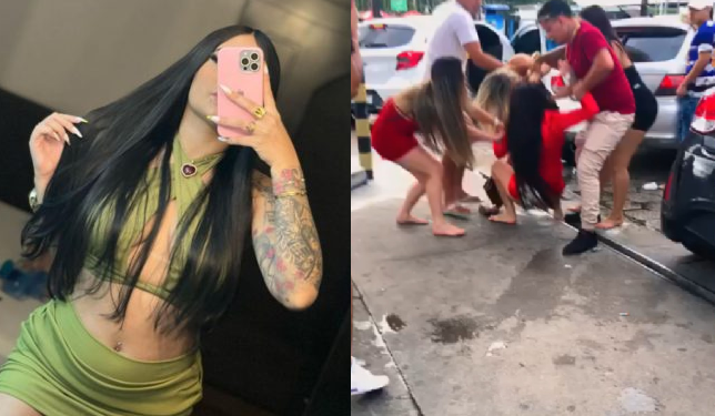 A briga ocorreu num posto de combustível. Foto: Reprodução