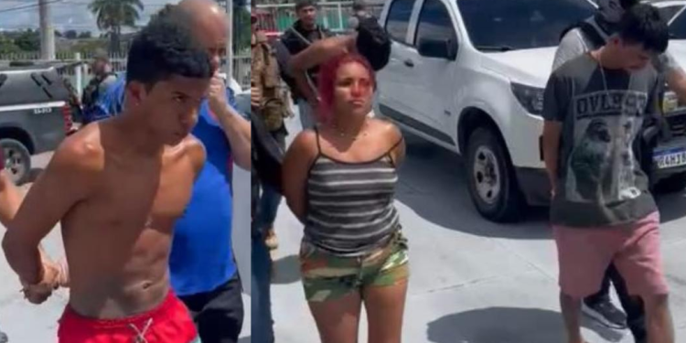 Os suspeitos foram encaminhados para a DEHS, na Zona Leste. Foto: Reprodução