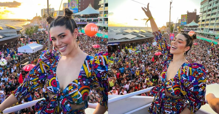 Vivian esteve em Salvador apenas para curtir o trio de Ivete. Foto: Reprodução/Instagram