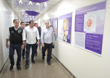 Na ocasião, Wilson Lima também vistoriou as obras do Centro Avançado de Prevenção do Câncer do Colo do Útero do Amazonas. Foto: Lucas Silva / Secom