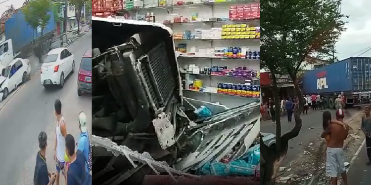 O acidente aconteceu na tarde desta quinta-feira (16) e não houve vítimas. Foto: Reprodução