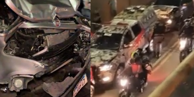 O acidente ocorreu na noite desta quinta-feira (23, na avenida Darcy Vargas. Foto: Reprodução