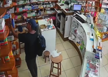 O homem ainda fez uma selfie na fuga. Foto: Reprodução