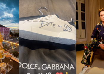 A festa aconteceu no hotel Juma Ópera, onde ficou hospedado a banda Guns N' Roses, trazido por ela em show no ano passado. Foto: Reprodução/Instagram