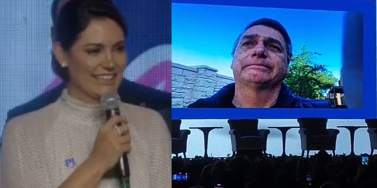 Michelle é a aposta da extrema-direita brasileira nas eleições de 2026. Foto: Reprodução