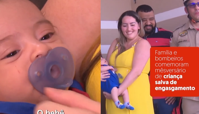 O pequeno Audrey Daniel tinha apenas 2 dias de vida quando se engasgou. Foto: Reprodução/CBMAM