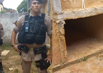 Os coveiros acionaram a polícia ao verem o túmulo com o cimento fresco e a mulher gritando. Foto: Reprodução