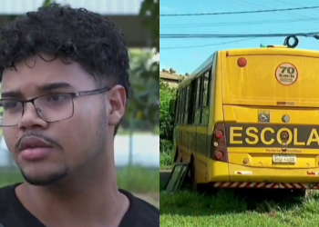 O rapaz de 17 anos não sabe dirigir e assumiu a direção. Foto: Reprodução