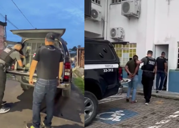 O homem foi preso rua Orquídea, bairro Tancredo Neves, Zona Leste de Manaus. Foto: Reprodução