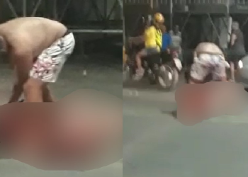 O crime aconteceu na noite desta terça-feira (28) e chocou as pessoas que estavam na rua. Foto: Reprodução