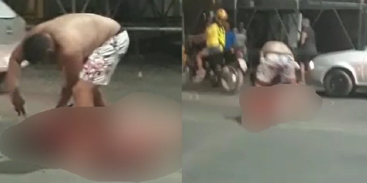 O crime aconteceu na noite desta terça-feira (28) e chocou as pessoas que estavam na rua. Foto: Reprodução