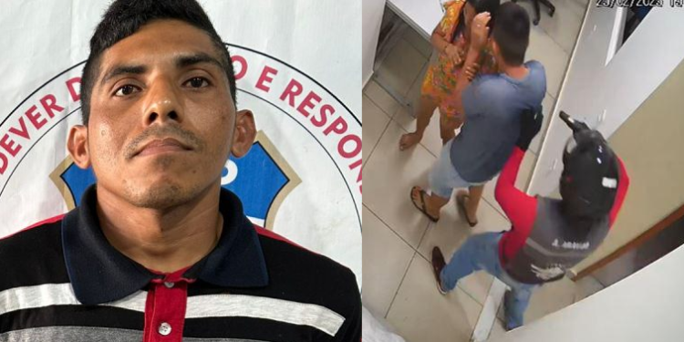 O homem foi filmado por câmeras de segurança. Foto: Reprodução