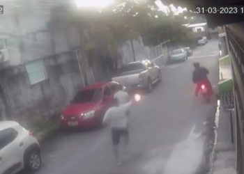 Câmeras flagraram o momento do crime. Foto: Reprodução