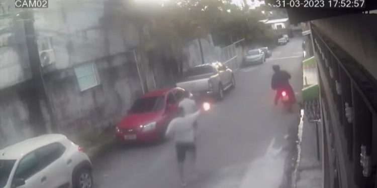 Câmeras flagraram o momento do crime. Foto: Reprodução