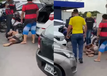 O fato ocorreu na tarde desta quarta-feira (5) e o homem foi socorrido pelo Samu. Foto: Reprodução