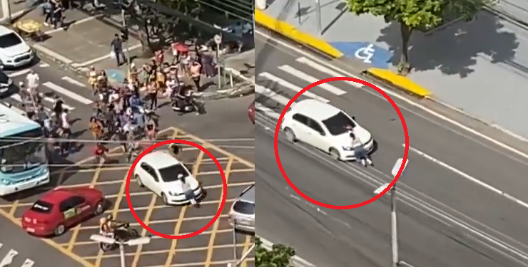 A situação foi flagrada por moradores. Foto: Reprodução